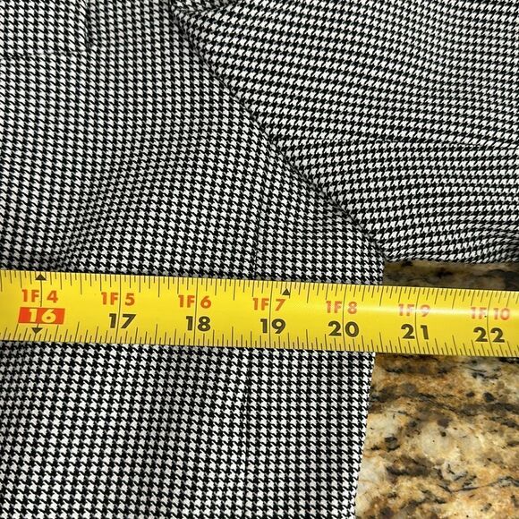 Antonio Melani Houndstooth Black And White Single Button Closure Blazer Size 14 - Picture 8 of 10